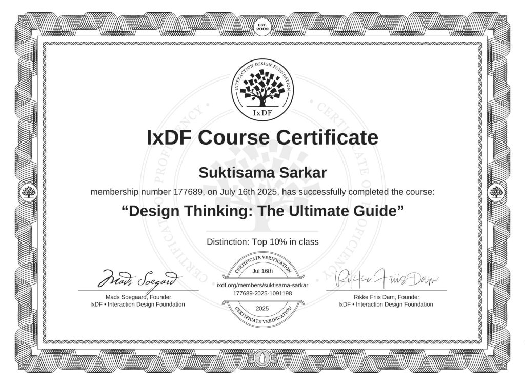 course certificate design thinking the ultimate guide